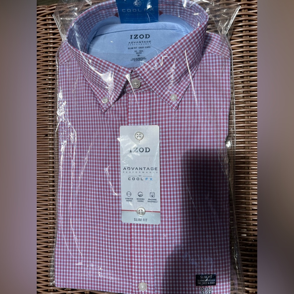 Izod Purple Dress Shirt  15 1/2 -32-33.